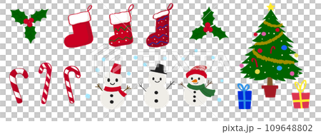 Cute Christmas illustration material 109648802