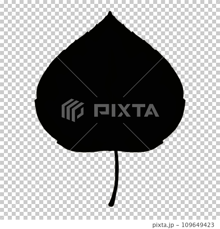 楊樹葉剪影圖 109649423