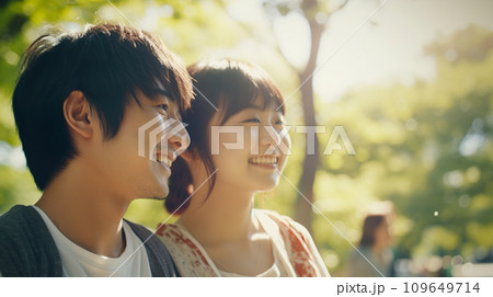 寄り添う仲良しの兄妹「AI生成画像」 109649714