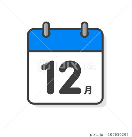 シンプルな12月のカレンダーのアイコン - 月間イベントや予定のイメージ素材 シンプルな12月のカレンダーのアイコン - 月間イベントや予定のイメージ素材 109650295