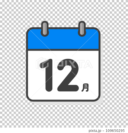 シンプルな12月のカレンダーのアイコン - 月間イベントや予定のイメージ素材 シンプルな12月のカレンダーのアイコン - 月間イベントや予定のイメージ素材 109650295