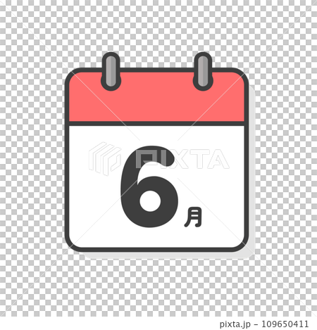 Simple June calendar icon - image material for monthly events and schedules Simple June calendar icon - image material for monthly events and schedules 109650411