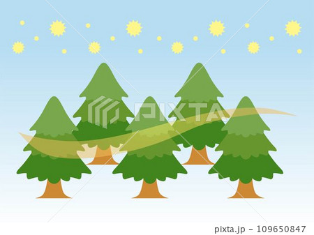 花粉 イメージ スギ 花粉症 背景 イラスト素材 花粉 イメージ スギ 花粉症 背景 イラスト素材 109650847