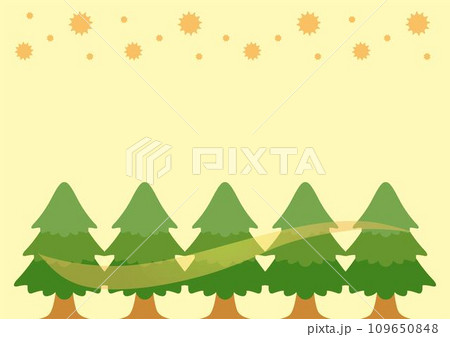 花粉　イメージ　スギ　花粉症　背景　イラスト素材 109650848