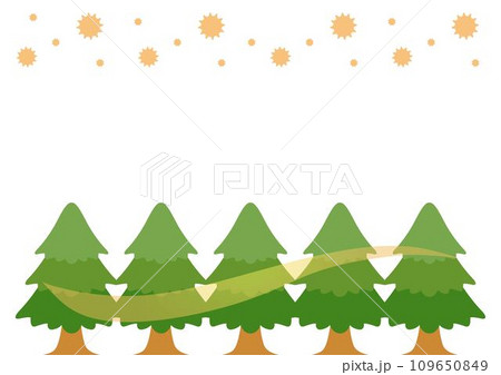 花粉　イメージ　スギ　花粉症　背景　イラスト素材 109650849