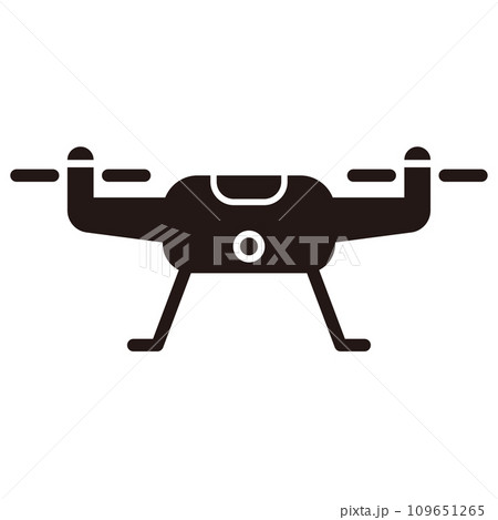 ドローンを意味するモノトーンのアイコン 109651265