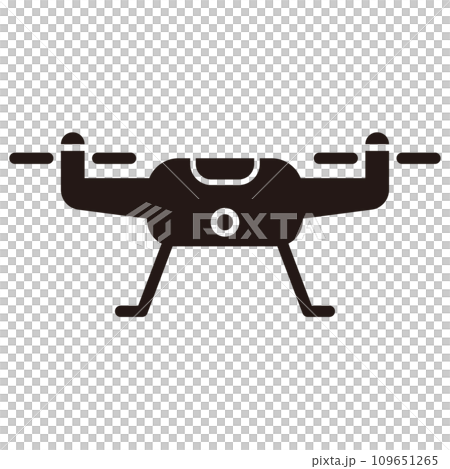 ドローンを意味するモノトーンのアイコン 109651265