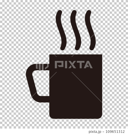 ホットドリンクのモノトーンのアイコン 109651312
