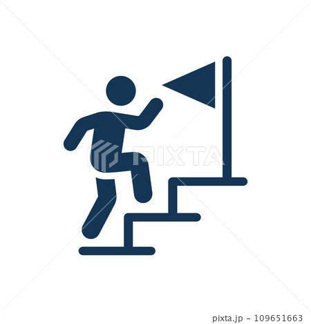 Career ladder icon. Vector illustration isolated on white background. 109651663