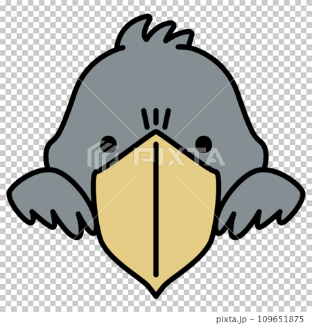 A cute shoebill stork that suddenly shows its face 109651875