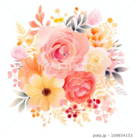 pink floral illustration pink floral illustration 109654153