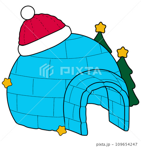 The illustration of a igloo 109654247