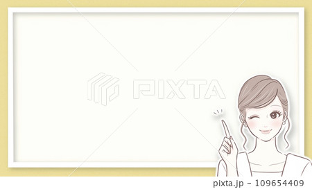 指をさす/説明する/指差し/ポイント/解説/説明/注目/教える/先生/解説者/アドバイス/黒板/授業 109654409