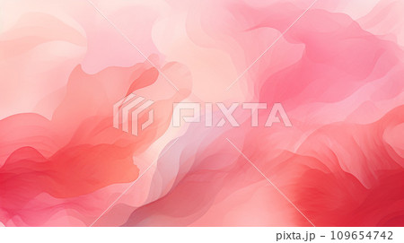 水彩画風背景用素材:優しく淡いピンクと赤 水彩画風背景用素材:優しく淡いピンクと赤 109654742