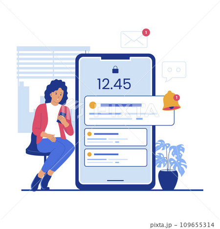 Push notification vector concept 109655314