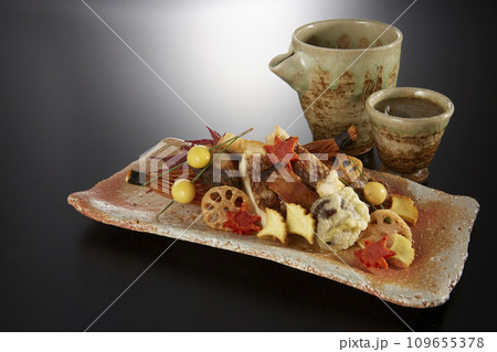 和食_吹き寄せ盛り_揚げ物料理 109655378