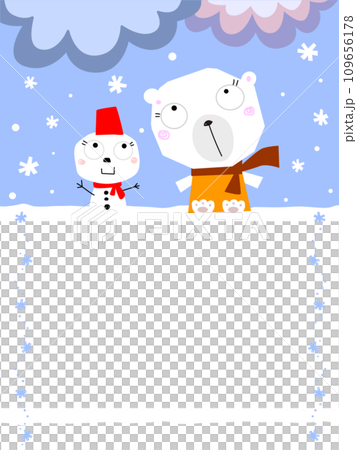 可愛的北極熊框架 可愛的北極熊框架 109656178