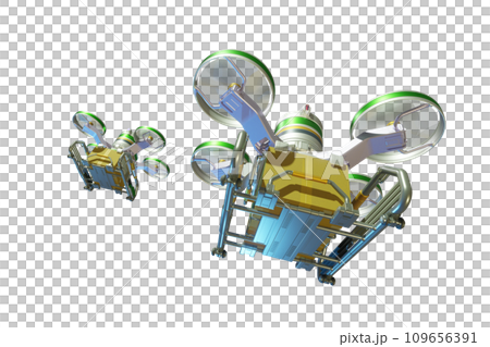 Drone delivery image (formation flight / transparent material version) 109656391