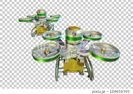 Drone delivery image (formation flight / transparent material version) 109656395