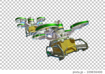 Drone delivery image (formation flight / transparent material version) 109656400