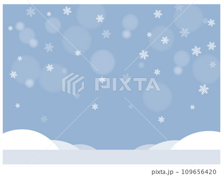 静かに雪のふるイメージの背景画像 109656420
