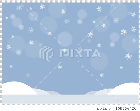 静かに雪のふるイメージの背景画像 109656420