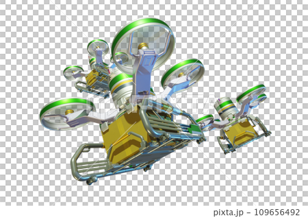 Drone delivery image (formation flight / transparent material version) 109656492