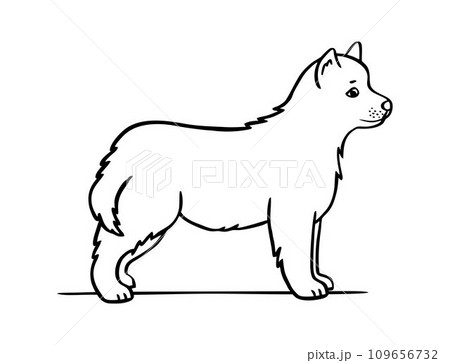 Dog. Hand drawn style. Sketch vector illustration isolated on a white background Dog. Hand drawn style. Sketch vector illustration isolated on a white background 109656732