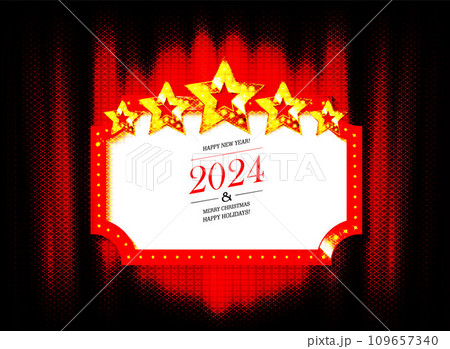 Happy New Year 2024 Greeting card 109657340