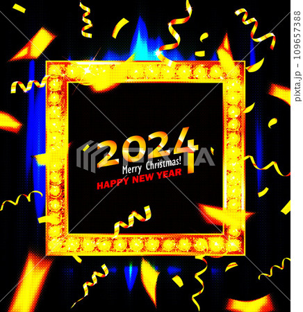 A sign with a happy new year 2024 A sign with a happy new year 2024 109657388