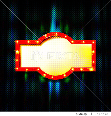 Cinema Theater curve sign blue curtainのイラスト素材 [109657658] - PIXTA