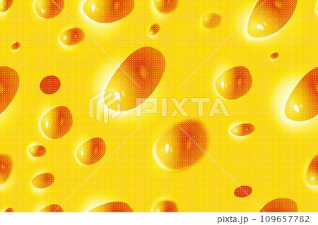Cheese cartoon seamless pattern with round holes. 109657782