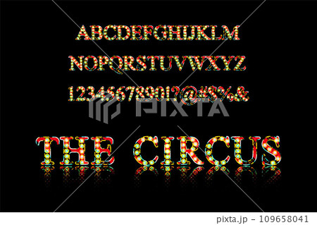 Circus style font design 109658041