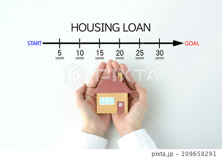 住宅ローンの期間・返済計画イメージ 住宅ローンの期間・返済計画イメージ 109658291