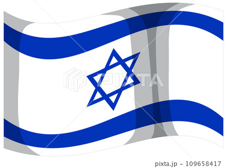 Isolated Israel Flag for Icon: Vector Cartoon Illustration 109658417