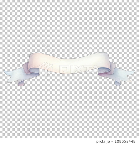 Watercolor pastel ribbon borderのイラスト素材 [109658449] - PIXTA