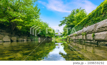 Cheonggyecheon Stream is a public modern recreation space, and a popular tourist destination When visiting Seoul. Cheonggyecheon Stream is a public modern recreation space, and a popular tourist destination When visiting Seoul. 109659292