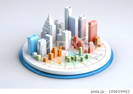 未来都市の街づくりチャート 未来都市の街づくりチャート 109659402