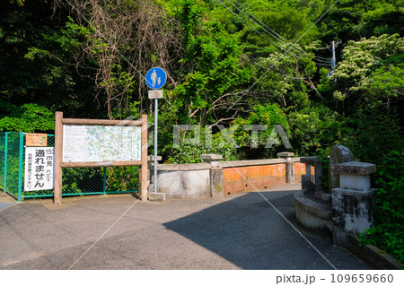 兵庫県神戸市 布引の滝への通り道、砂子橋 109659660