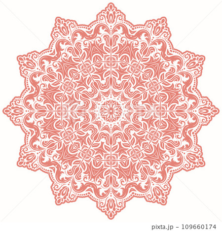 Damask Vector Background With Arabesques in Oriental Style Damask Vector Background With Arabesques in Oriental Style 109660174