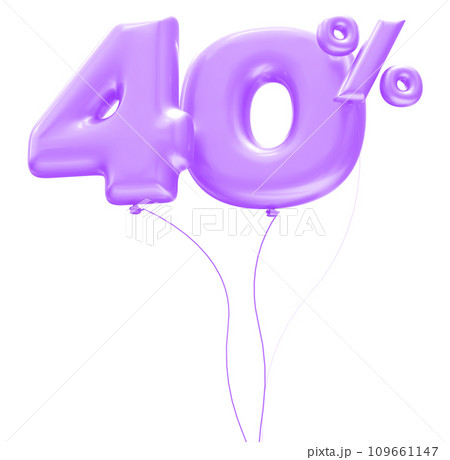 3d rendering of red balloon 3d 109661147