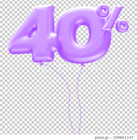 3d rendering of red balloon 3d 109661147