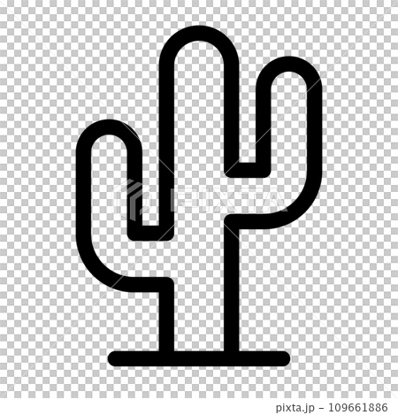 simple cactus icon - Stock Illustration [109661886] - PIXTA