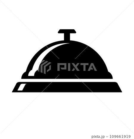 卓上ベルのシルエットアイコン。受付ベル。ベクター。 109661919