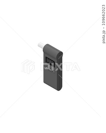 アイソメトリック図法で描いたアルコール検知器のイラスト 109662023