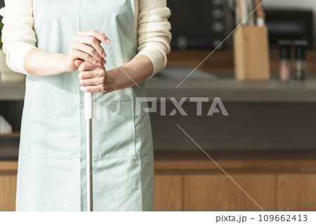 エプロン姿で立つ女性 エプロン姿で立つ女性 109662413