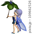 Cute Toon Umbrella Fairy in Blue 109662526
