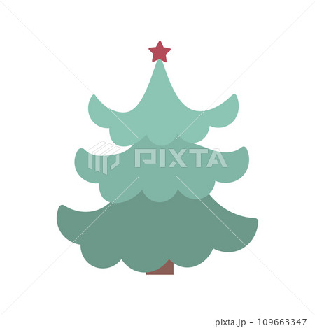 The with Christmas tree with with balls, garland, snowflakes. Winter illustration for fabric, textile wallpaper, posters, gift wrapping paper. Merry Christmas and New year Vector The with Christmas tree with with balls, garland, snowflakes. Winter illustration for fabric, textile wallpaper, posters, gift wrapping paper. Merry Christmas and New year Vector 109663347