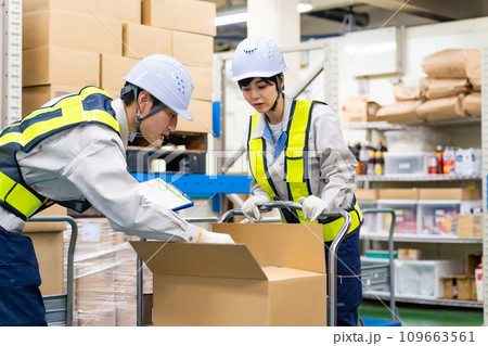 荷物を検査する作業員 109663561