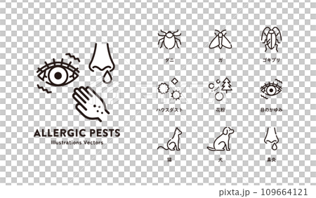 Allergy pest icon set 109664121